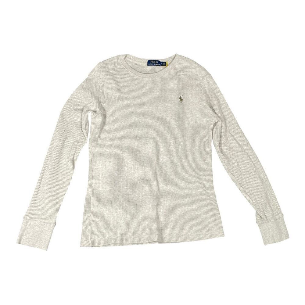 Polo Ralph Lauren Men’s Beige Long Sleeve Crew Neck Thermal Medium